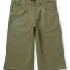 Gini And Jony Boys Khaki Solid Cotton Bermuda Fixed Waist