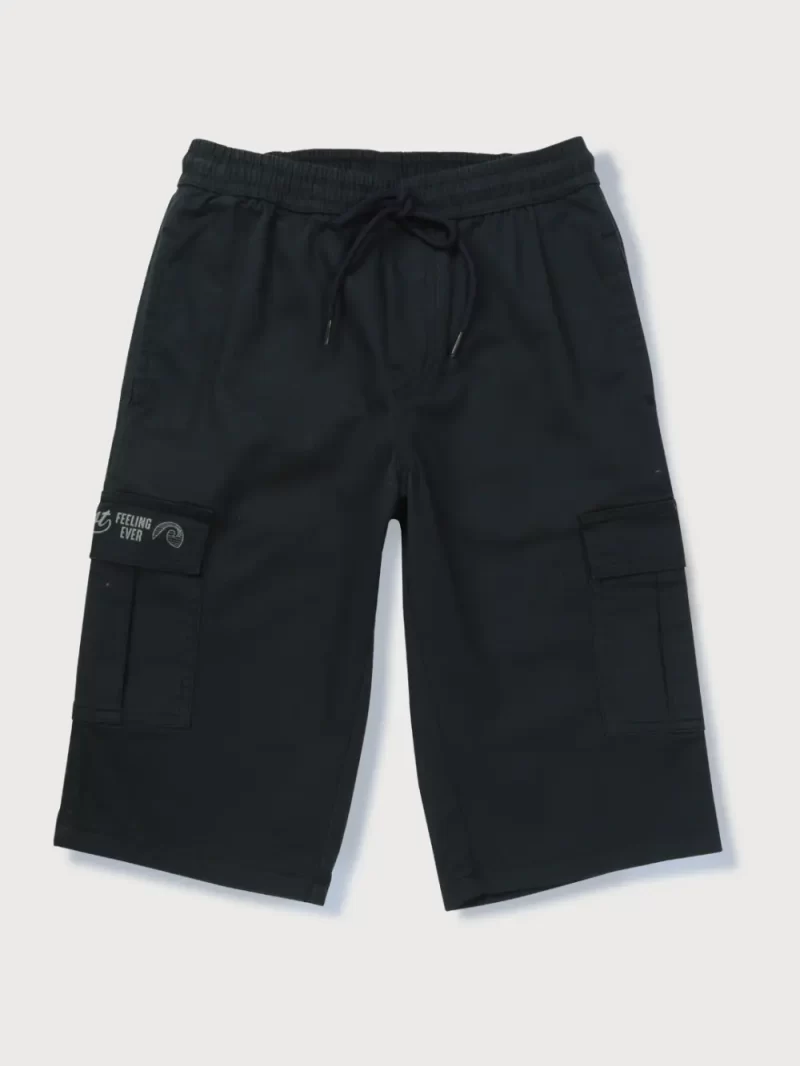 Gini And Jony Boys Navy Graphic Print Cotton Bermuda Elasticated