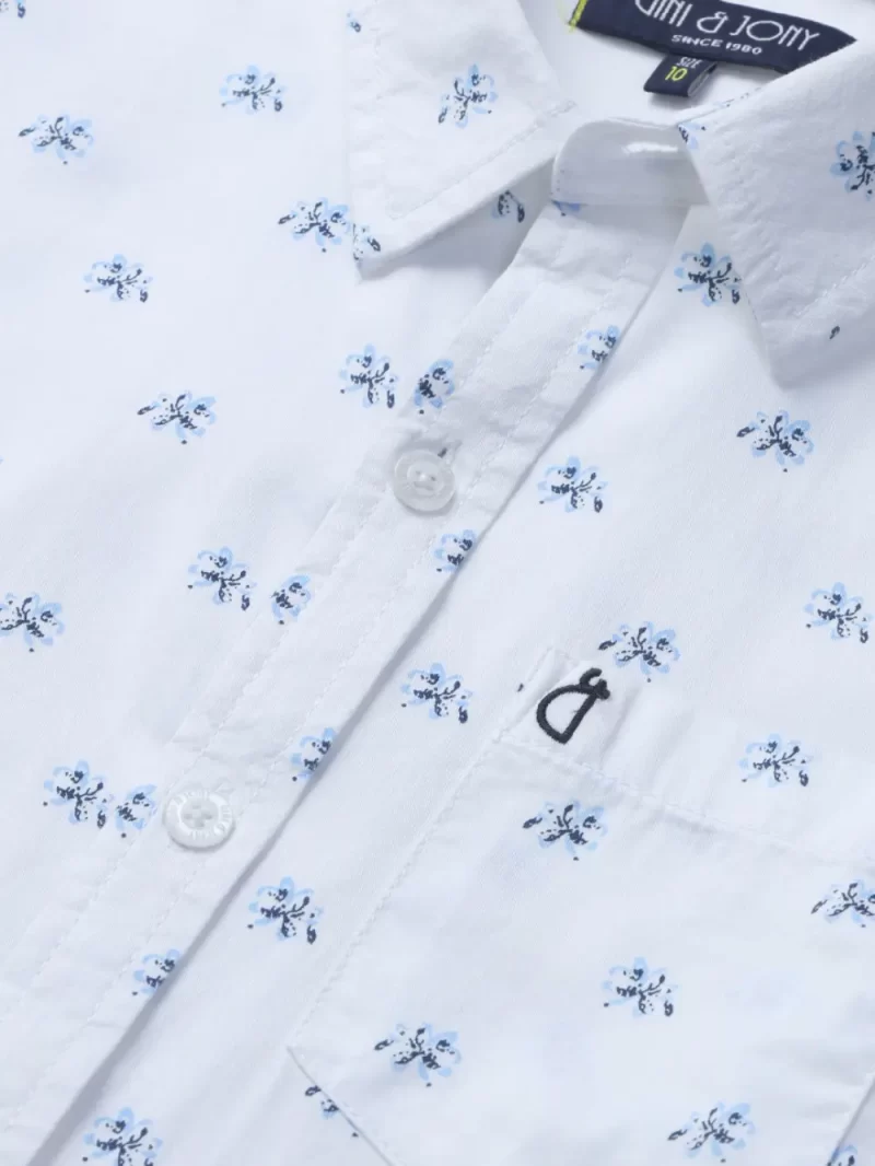 Gini & Jony Boys White Shirt