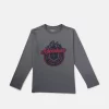 Gini And Jony Boys Grey Graphic Print Cotton T-Shirt Full Sleeves