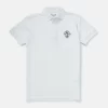 Gini And Jony Boys White Solid Cotton Polo T-Shirt Half Sleeves