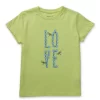 Gini And Jony Girls Green Floral Print Cotton Knits Top Half Sleeves