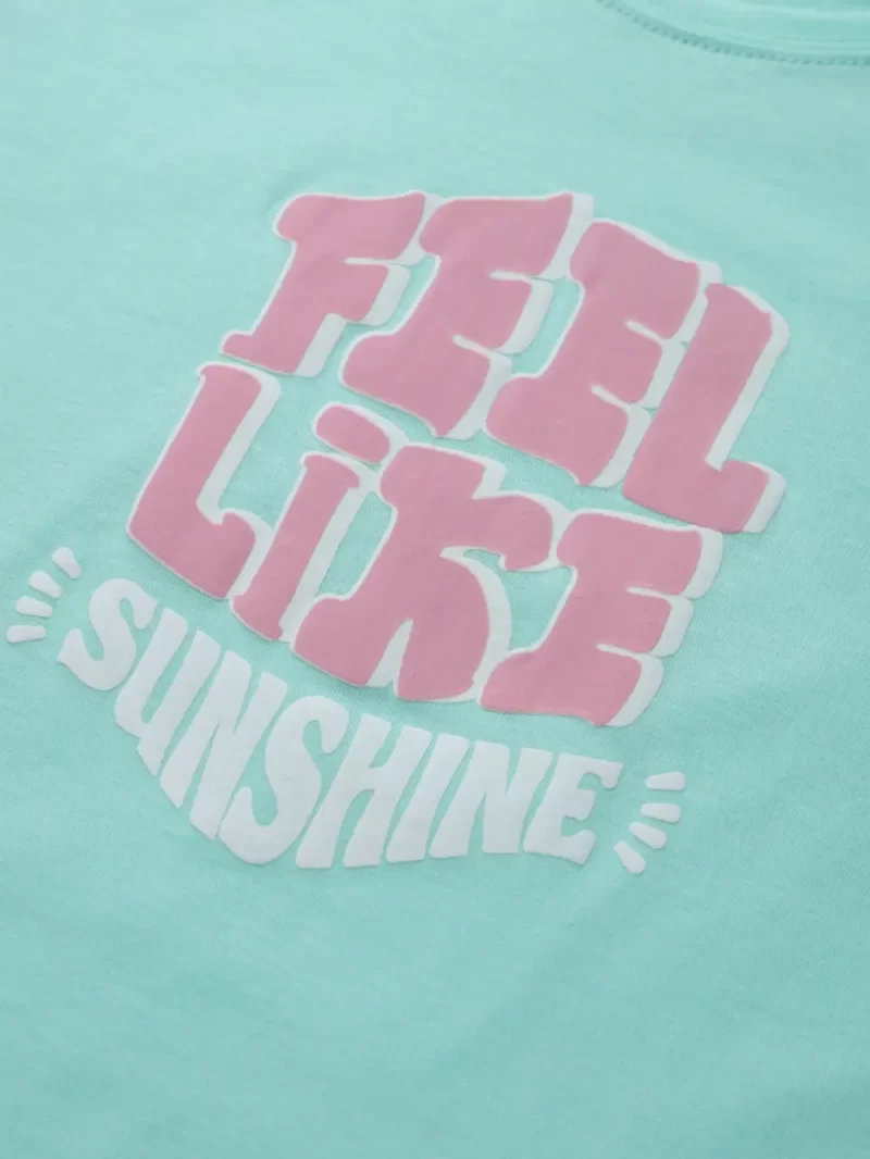 Gini & Jony Girls Light Blue Printed T-Shirt