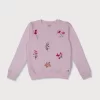 Gini & Jony Girls Pink Printed Woven Full Sleeves Sweat Shirt