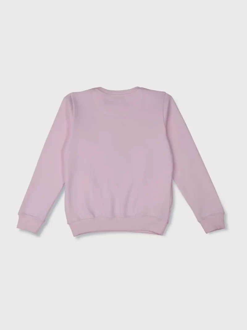 Gini & Jony Girls Pink Printed Woven Full Sleeves Sweat Shirt