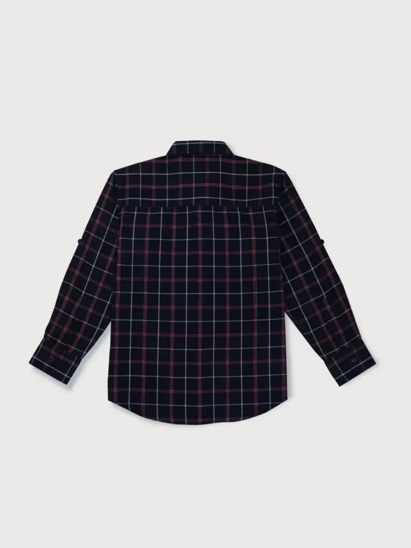 Gini And Jony Boys Multicolor Checks Knits Full Sleeves Shirt