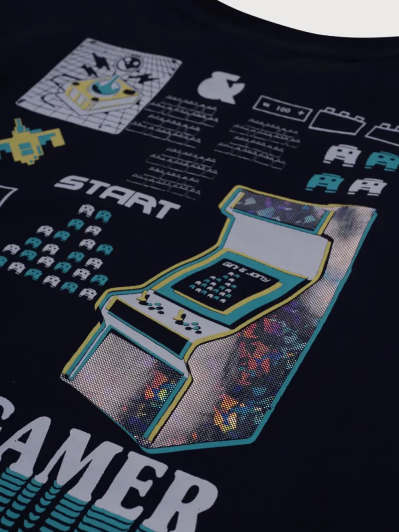 Boys Blue Cotton Printed Sweatshirt