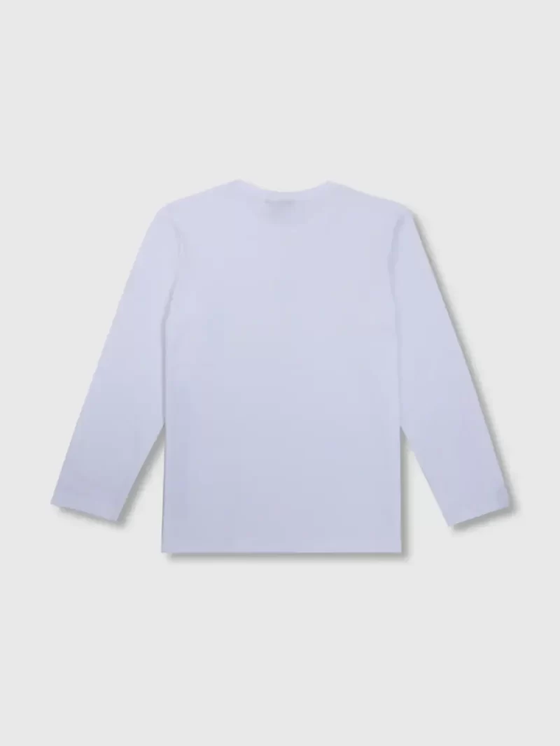 Gini & Jony Boys White Printed Knits T-Shirt Full Sleeves