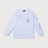 Gini & Jony Boys White Printed Knits T-Shirt Full Sleeves
