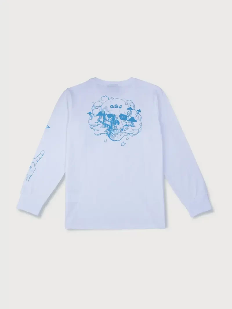 Gini & Jony Boys White Printed Knits T-Shirt Full Sleeves
