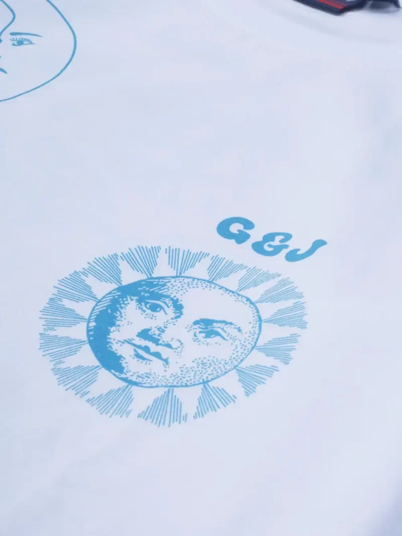 Gini & Jony Boys White Printed Knits T-Shirt Full Sleeves