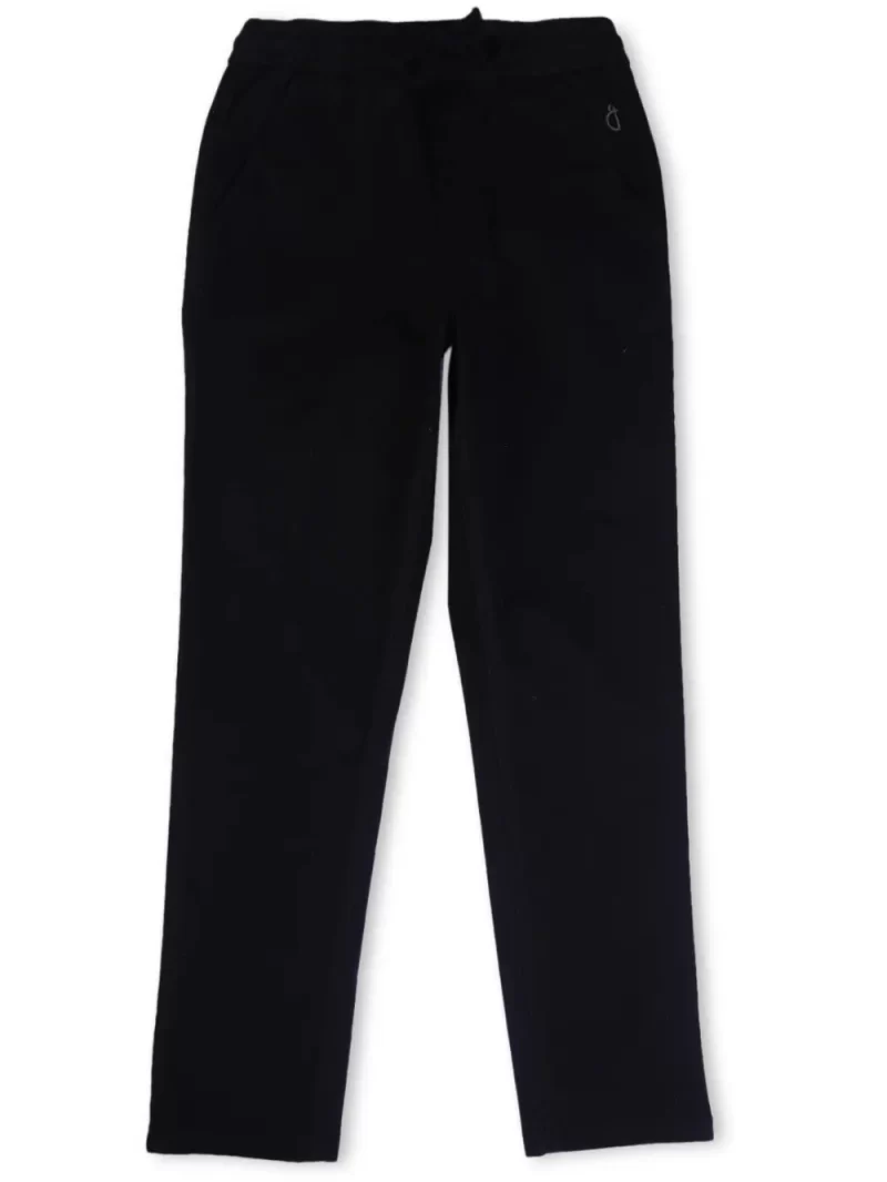 Gini And Jony Boys Black Solid Cotton Trouser Elasticated 7-8 Years