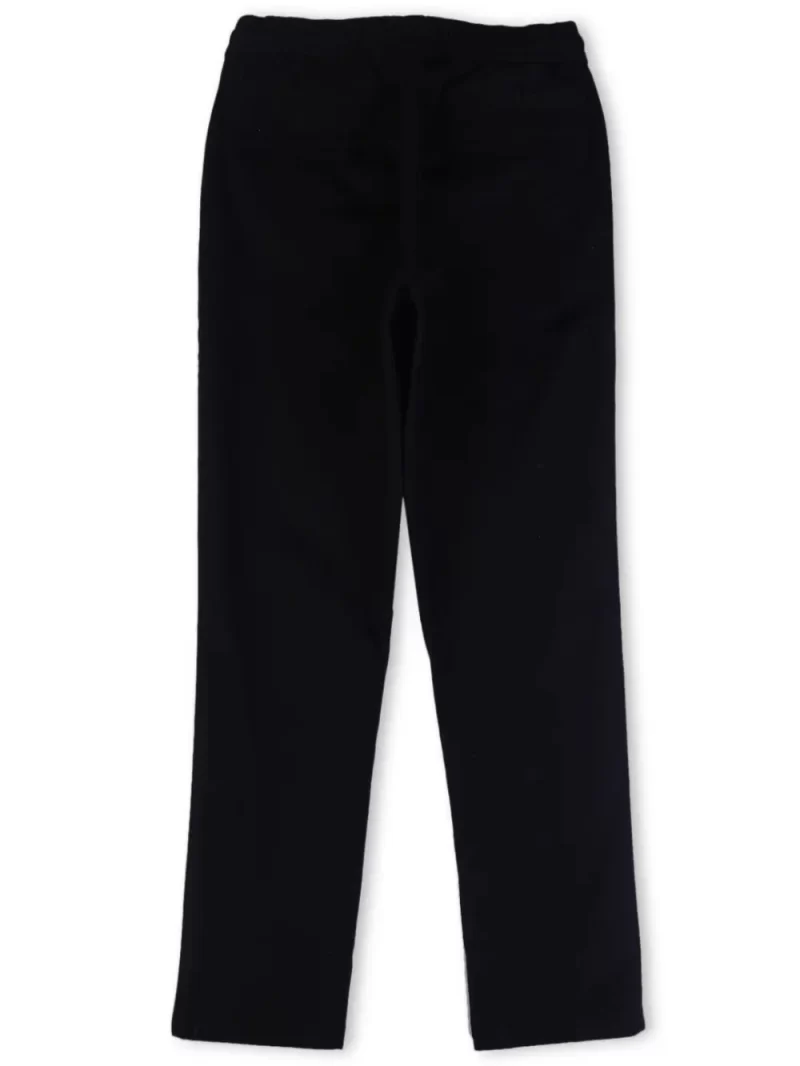 Gini And Jony Boys Black Solid Cotton Trouser Elasticated 7-8 Years