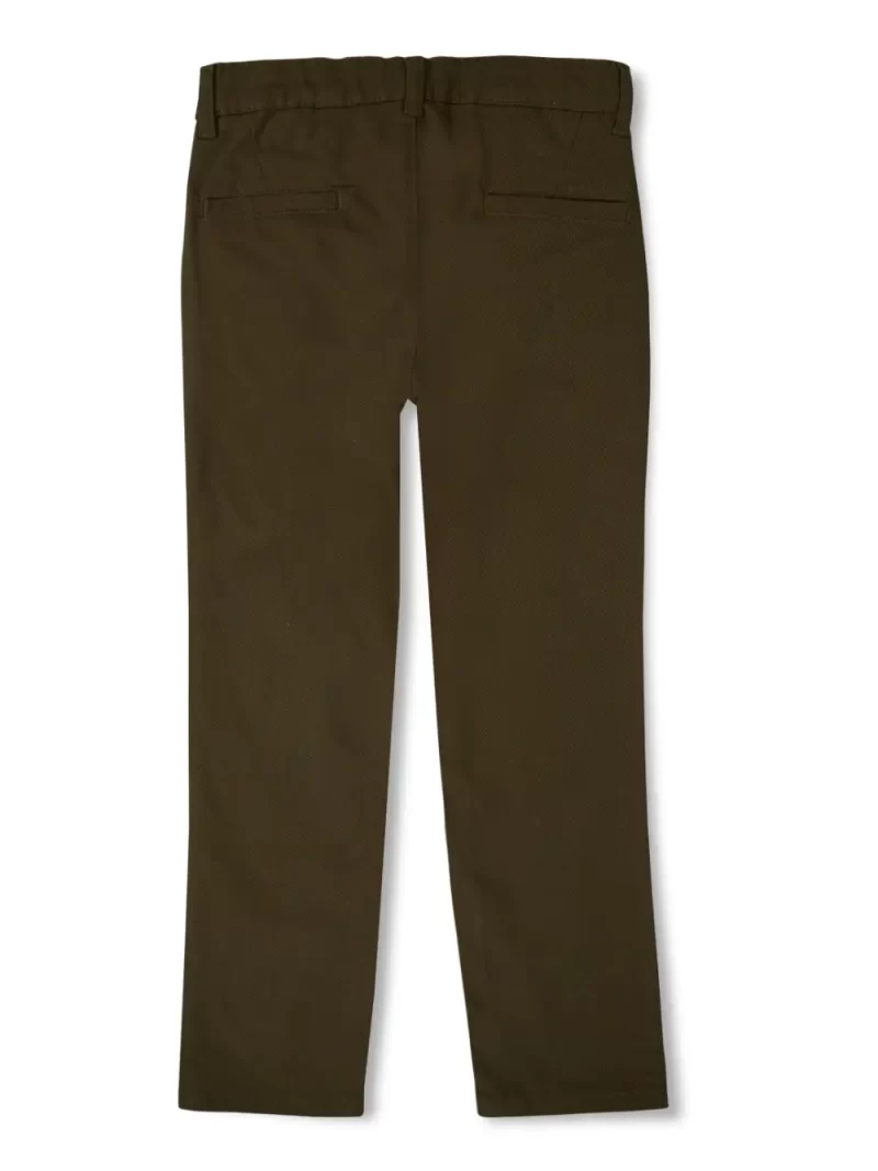 Gini & Jony Boys Solid Cotton Fixed Waist Trouser