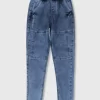 Gini & Jony Boys Blue Washed Denim Jeans Elasticated