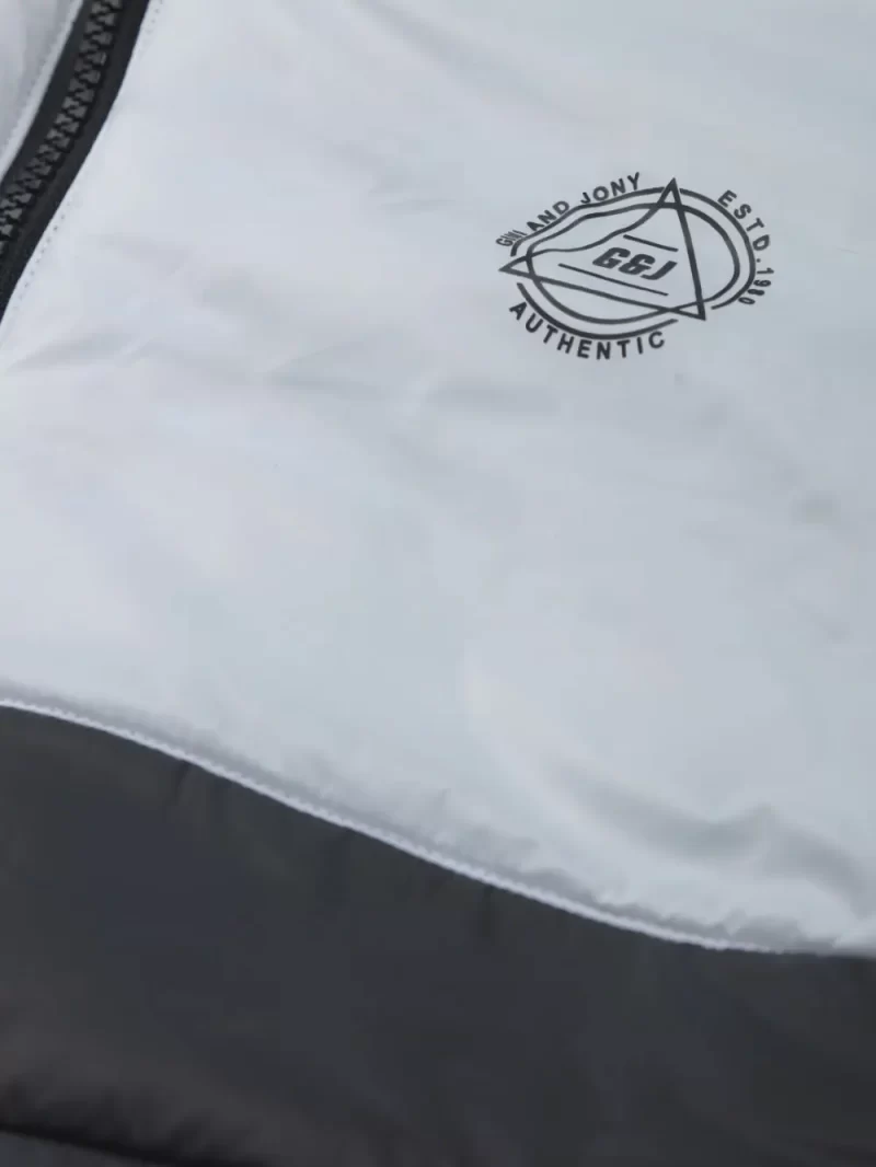 Gini And Jony Boys Black Color Block Taffeta Heavy Winter Jacket Full Sleeves