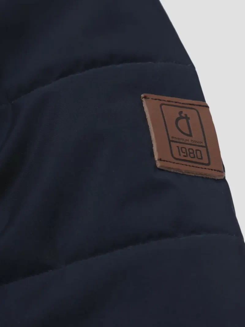 Gini And Jony Boys Navy Color Block Taffeta Heavy Winter Jacket Full Sleeves