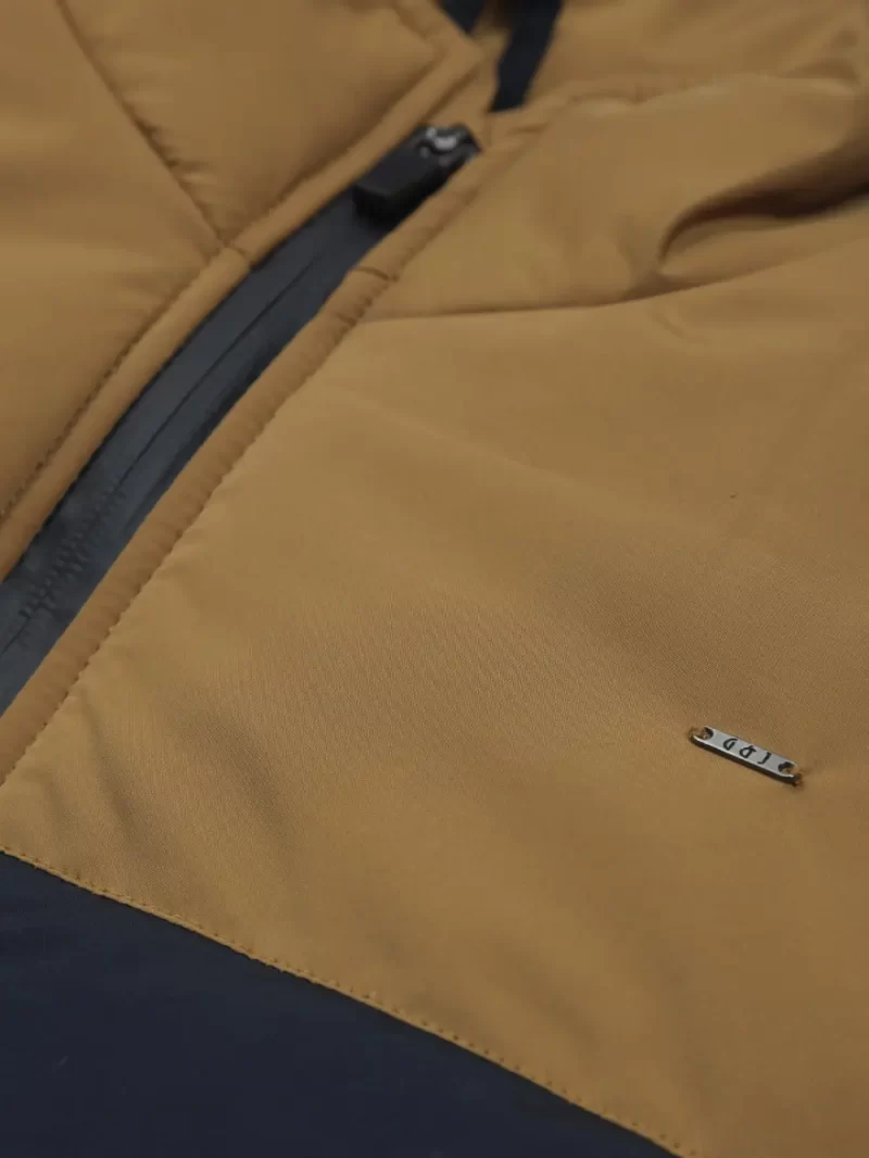 Gini And Jony Boys Navy Color Block Taffeta Heavy Winter Jacket Full Sleeves