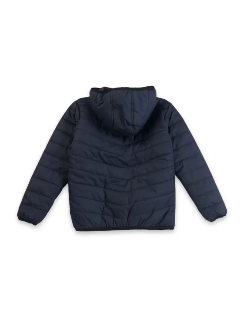 Gini And Jony Boys Navy Blue Solid Taffeta Heavy Winter Jacket Full Sleeves
