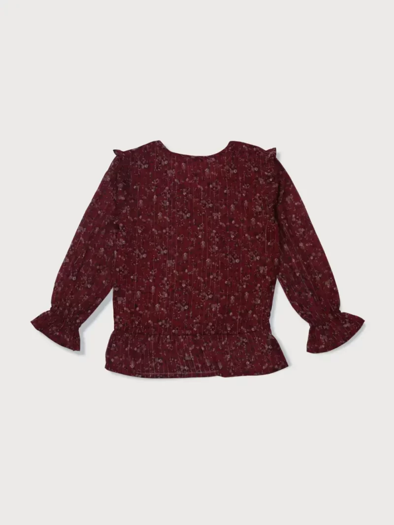 Baby Girls Casual Polyester Blend Blouson Top