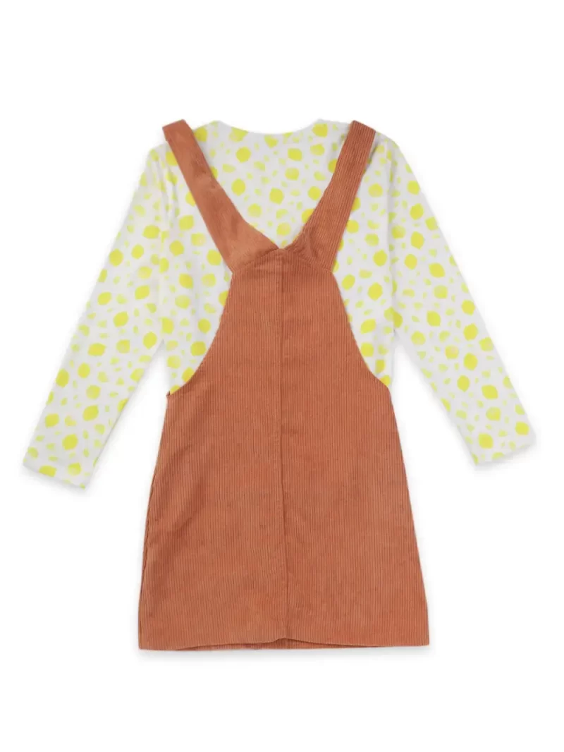 Gini & Jony Girls Green Printed Denim Half Sleeves Dungree