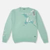 Gini And Jony Girls Green Sequin Acrylic Sweater Full Sleeves