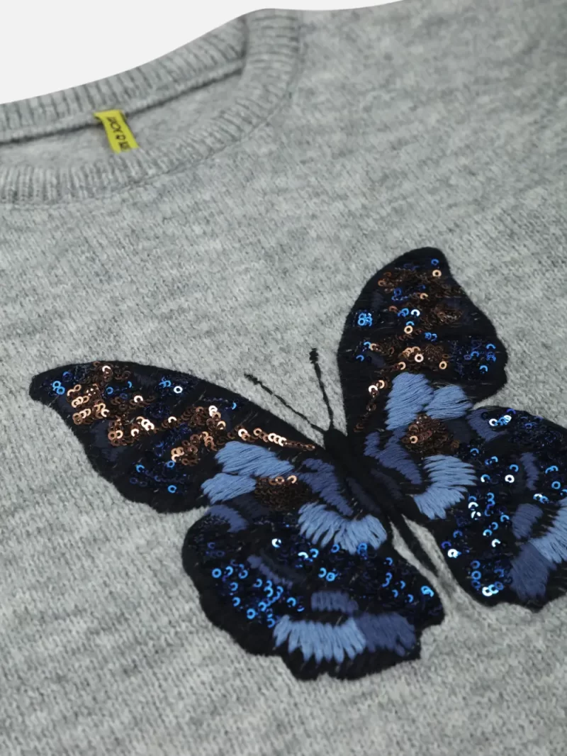 Gini And Jony Cotton Full Sleeves Pullover Logo Print