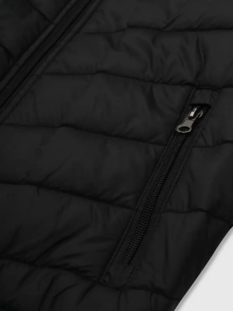 Gini And Jony Girls Black Solid Taffeta Heavy Winter Jacket Full Sleeves