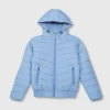 Gini And Jony Girls Blue Solid Taffeta Heavy Winter Jacket Full Sleeves 9-10 Years