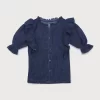 Girls Cotton Solid Knits Top