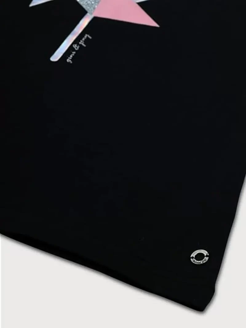 Gini & Jony Girls Studed Cotton Half Sleeves Knits Top