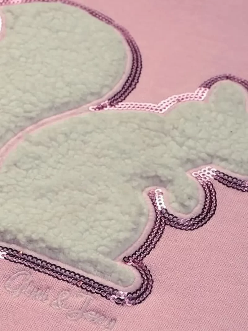 Gini & Jony Girls Purple Embellished Knits Half Sleeves Knits Top