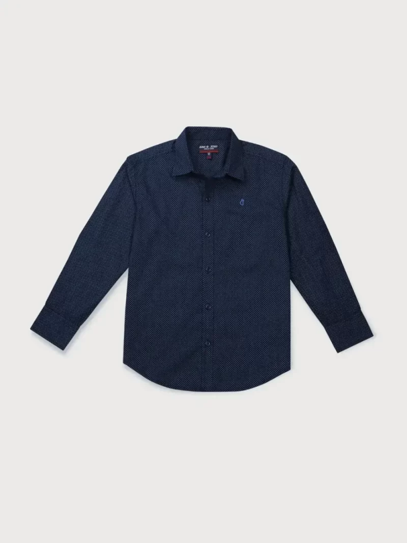 Gini And Jony Boys Solid Cotton Shirt