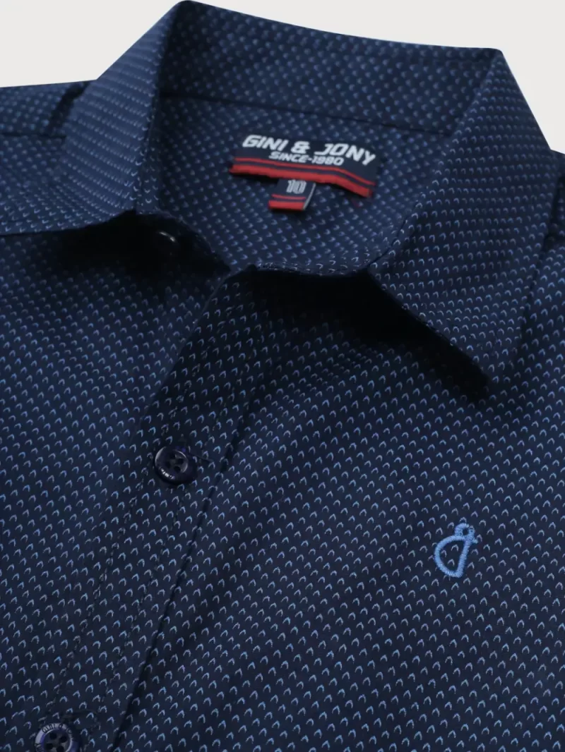 Gini And Jony Boys Solid Cotton Shirt
