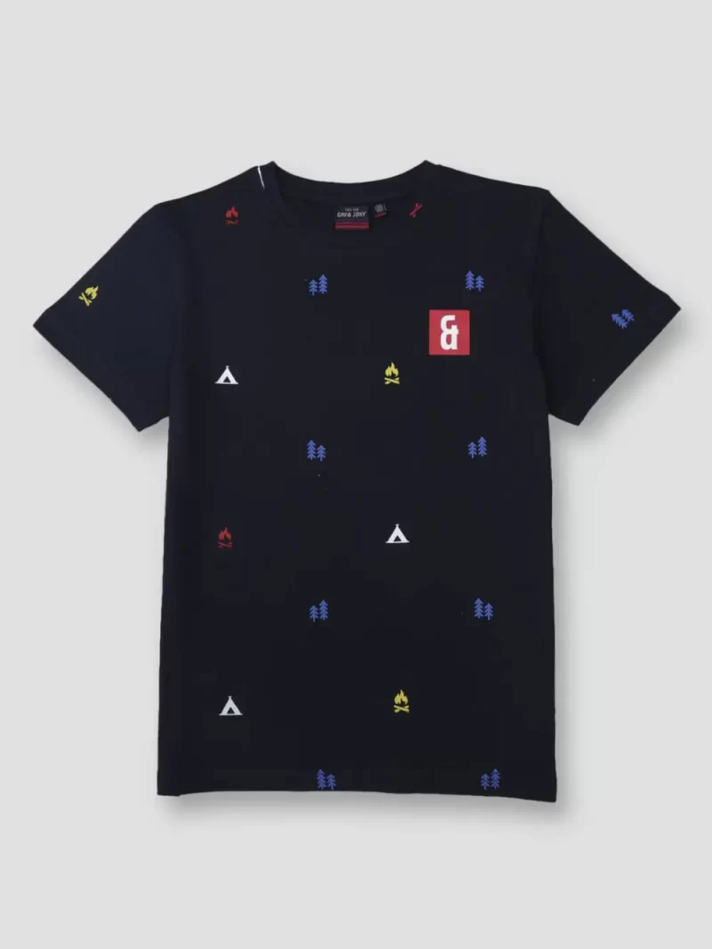 Boys Graphic Print Cotton Blend Regular T Shirt