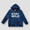 Boys Blue Cotton Printed Sweatshirt