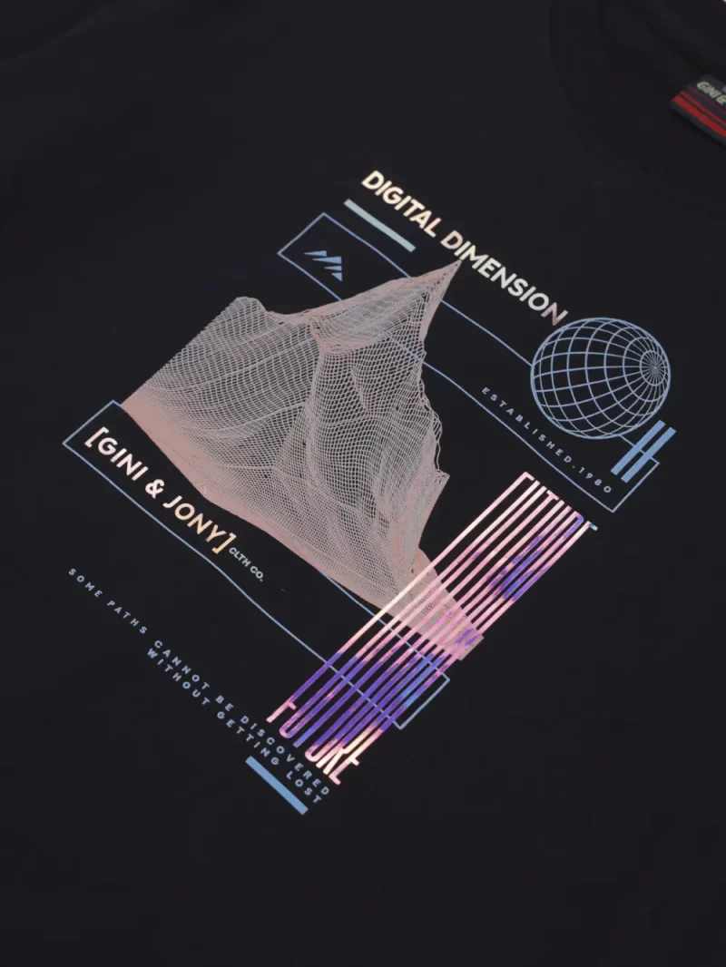 Boys Blue Cotton Printed Sweatshirt