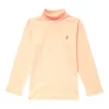 Gini And Jony Girls Peach Logo Cotton Skivvy Full Sleeves