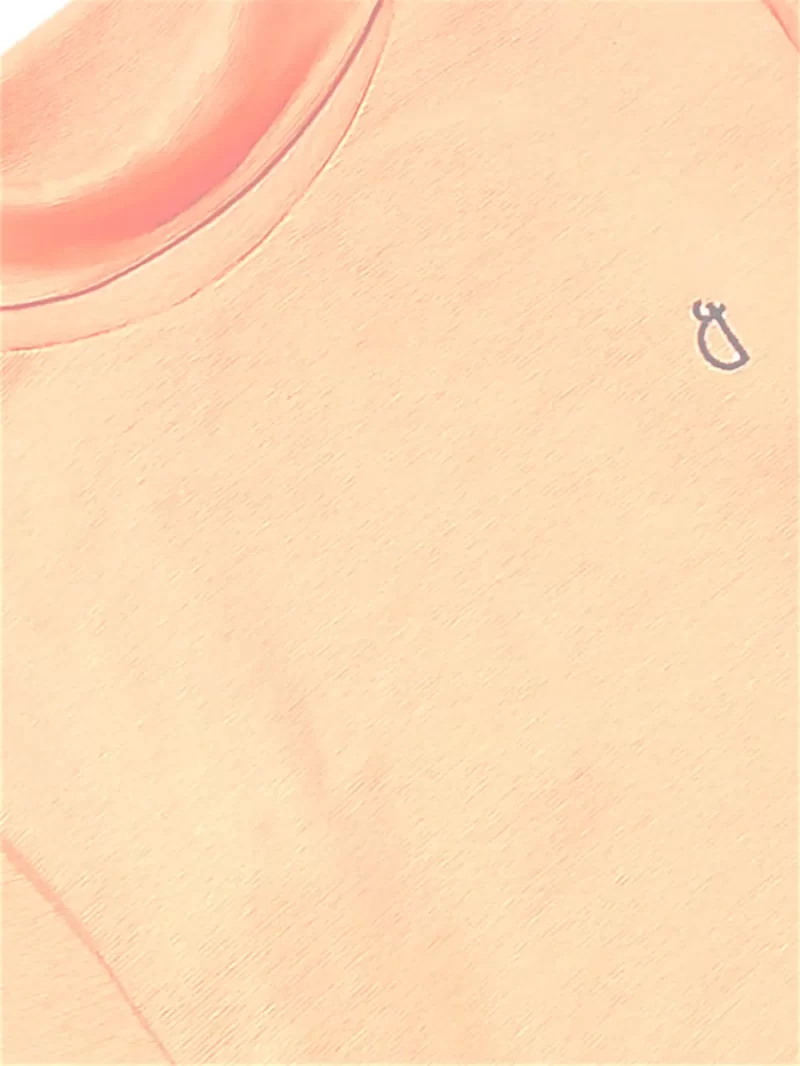 Gini And Jony Girls Peach Logo Cotton Skivvy Full Sleeves