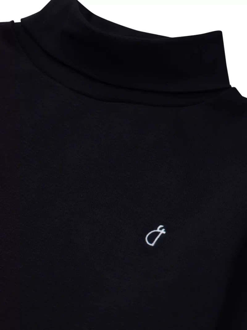 Gini And Jony Girls Navy Blue Solid Cotton Skivvy Full Sleeves 3-4 Years