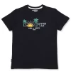 Gini & Jony Boys Black Solid Cotton Half Sleeves T-Shirt
