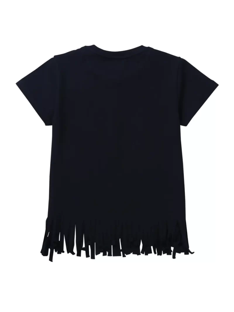 Gini & Jony Girls Yellow Solid Cotton Half Sleeves Knits Top