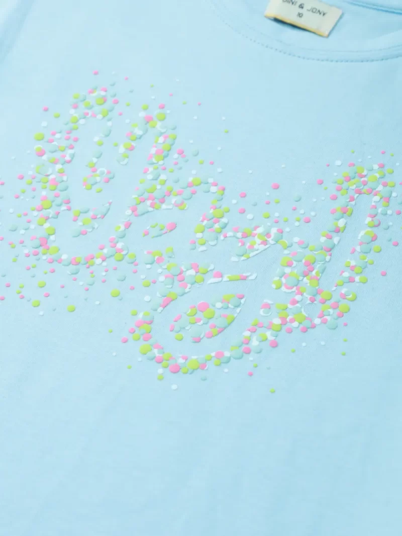 Gini & Jony Girls Pink Solid Cotton Half Sleeves Knits Top