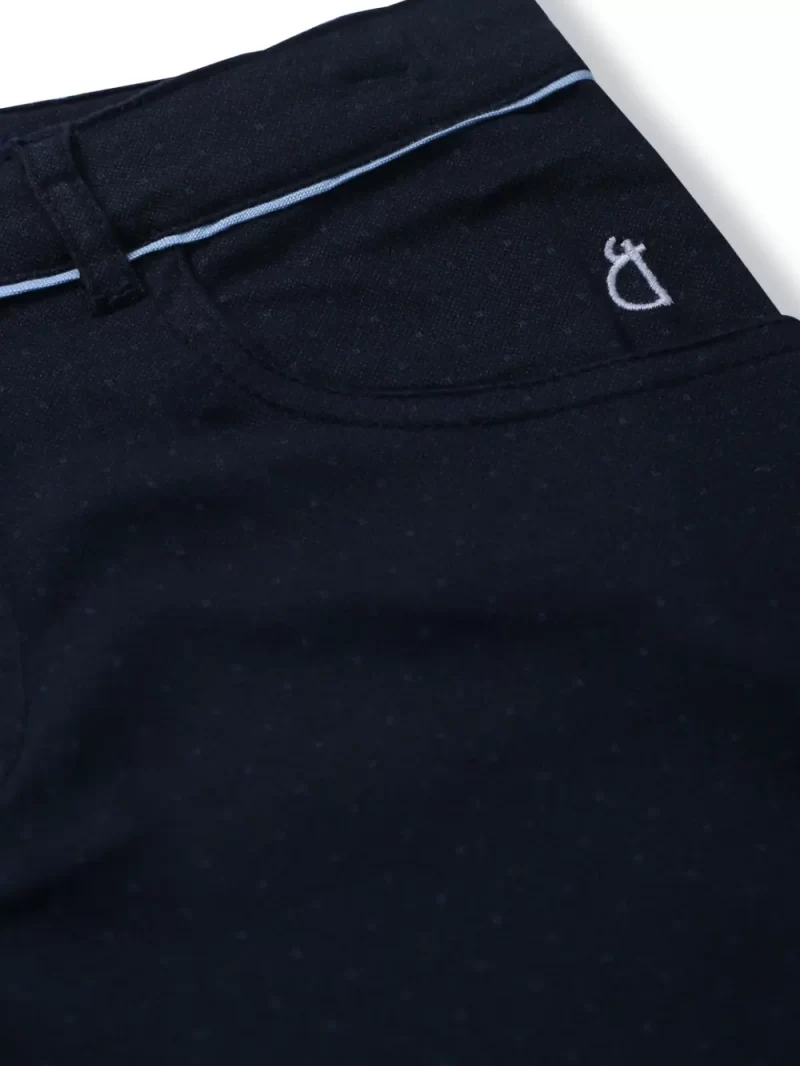 Gini & Jony Boys Blue Printed Cotton Bermuda Fixed Waist