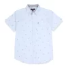 Gini And Jony Boys White Printed Cotton Shirt Half Sleeves