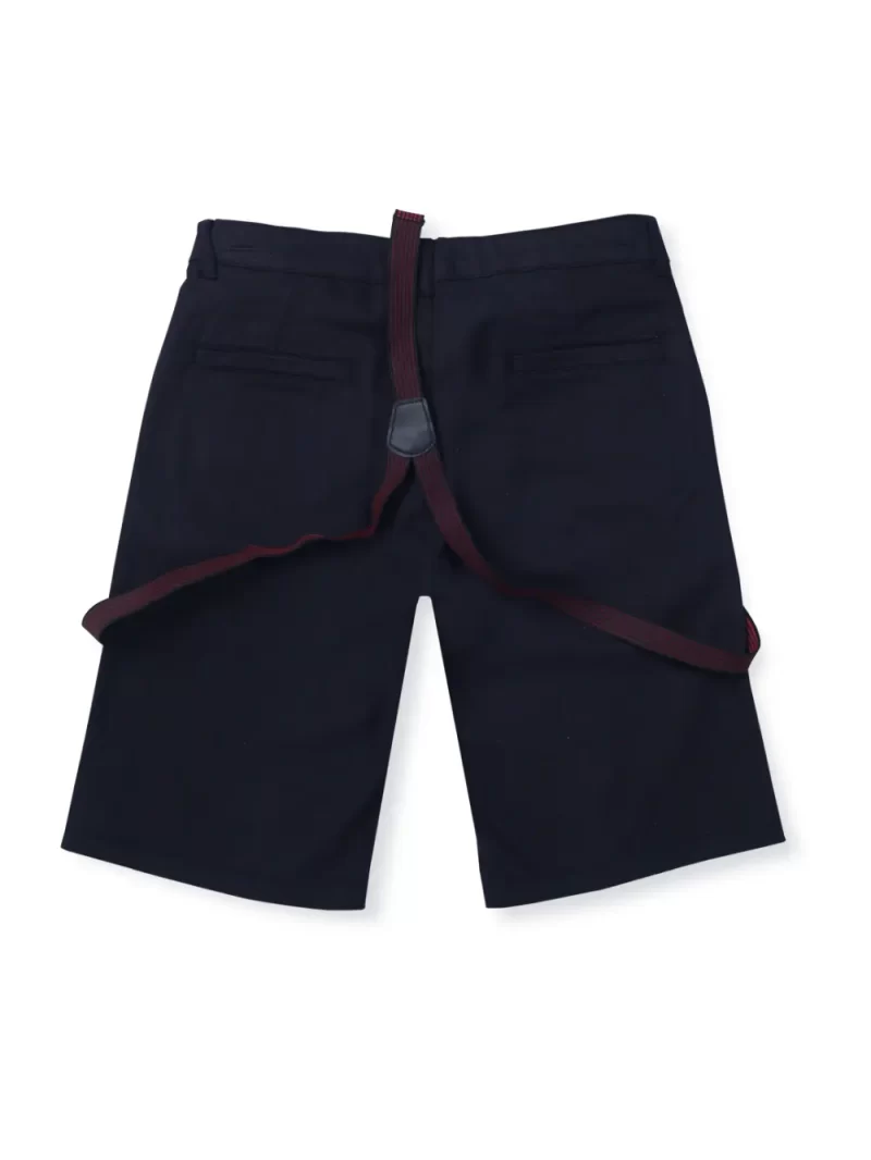 Gini And Jony Boys Black Solid Cotton Bermuda Fixed Waist