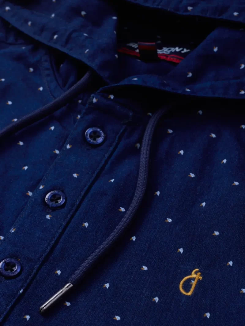 Gini And Jony Boys Blue Coversational Print Shirt Half Sleeves