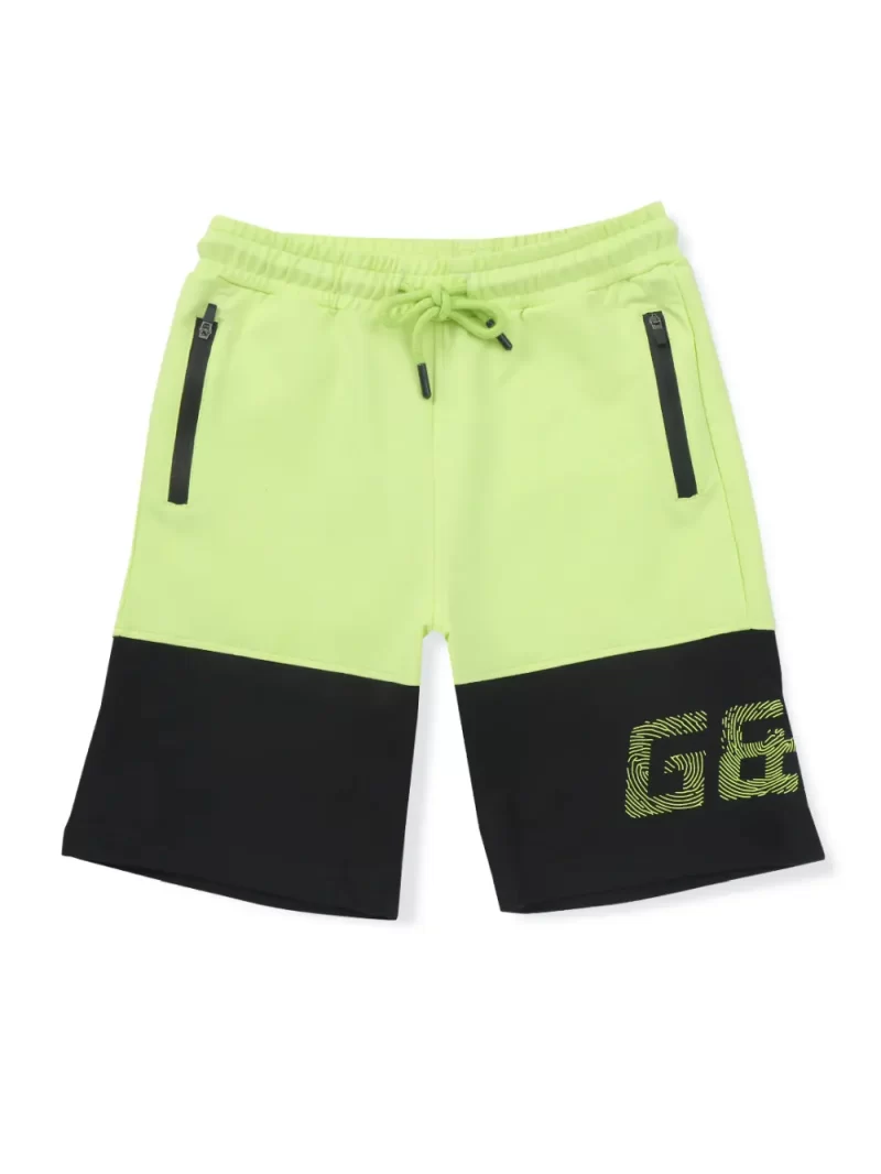 Gini & Jony Boys Yellow Solid Cotton Elasticated Bermuda