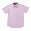 Gini And Jony Boys Pink Solid Cotton Shirt Half Sleeves