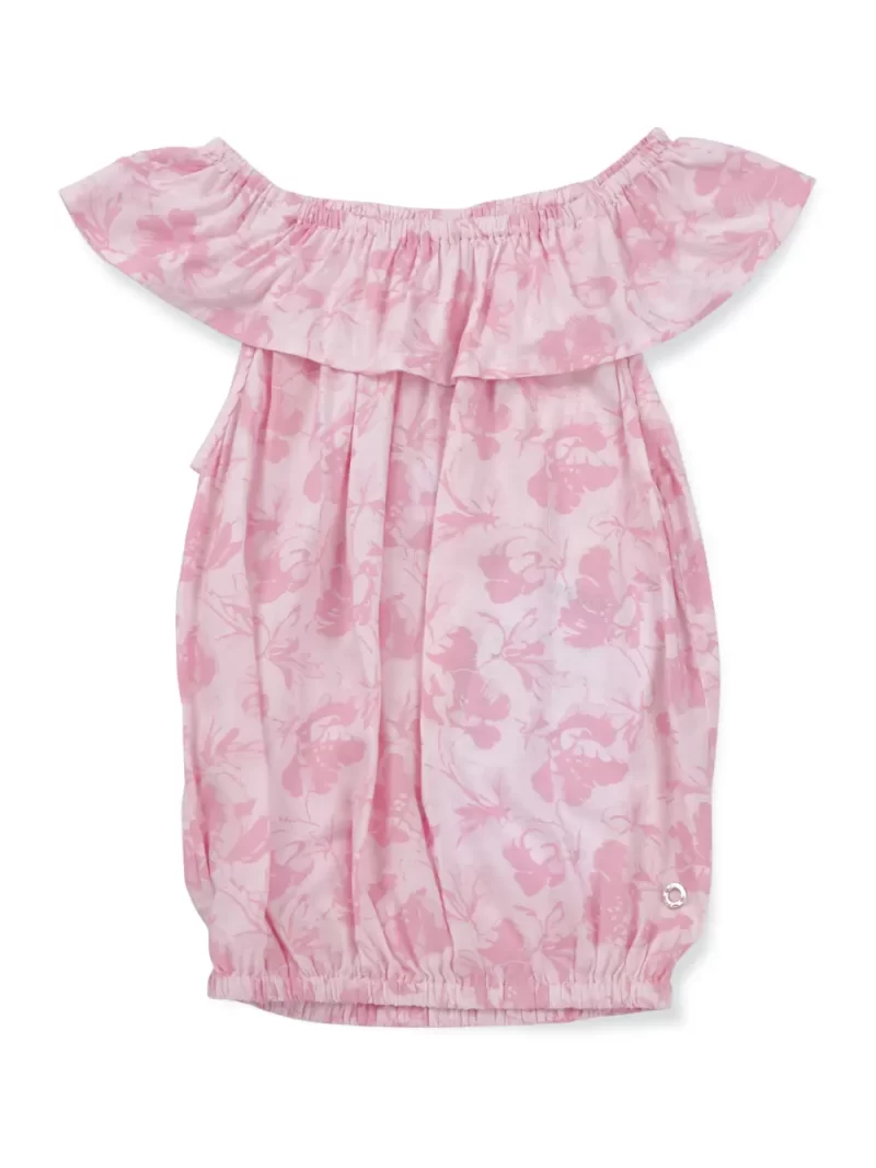 Gini & Jony Girls Yellow Printed Cotton Sleeveless Woven Top